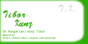 tibor kunz business card